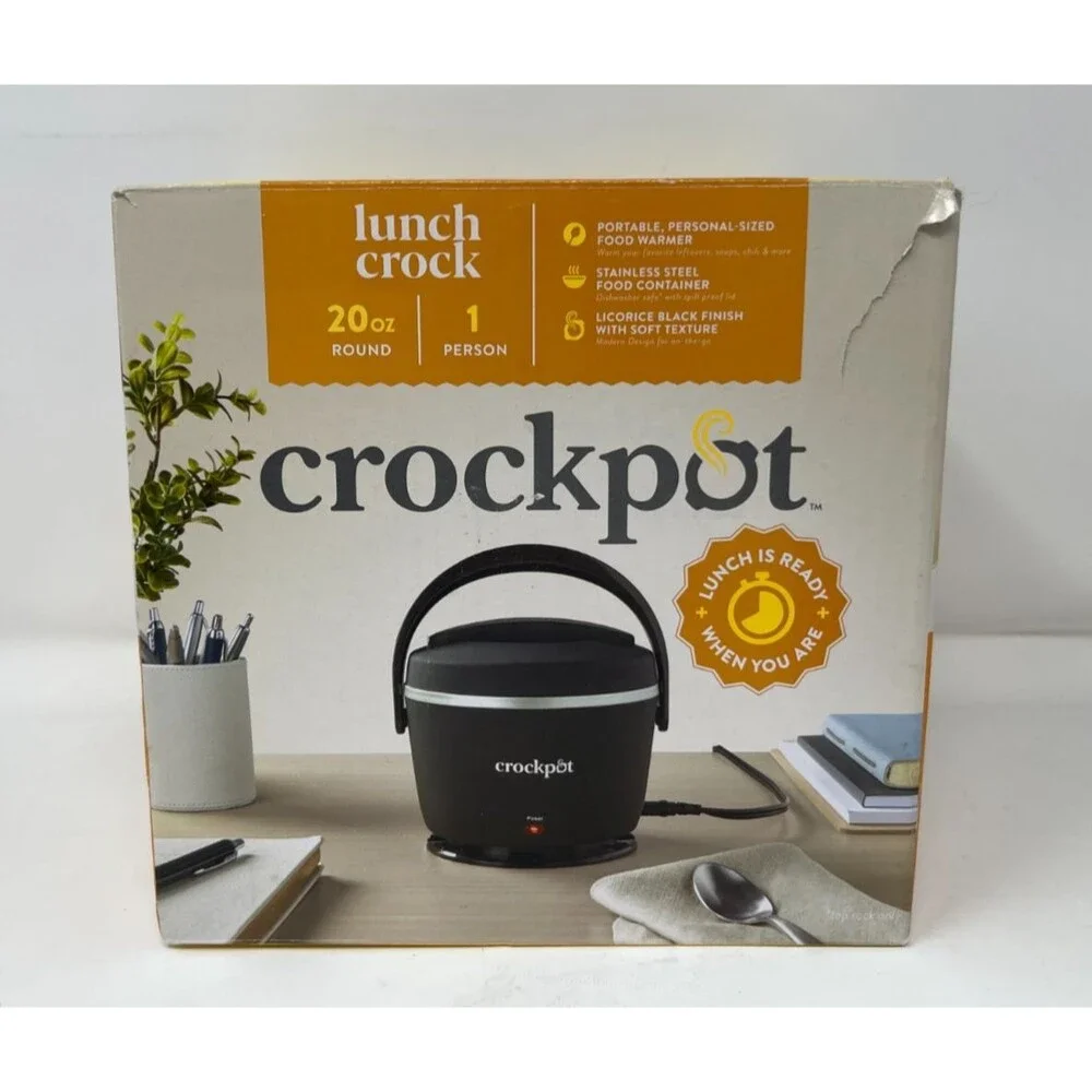 Crock-Pot Lunch Crock Portable Electric Food Warmer 20 oz (600 mL) Black